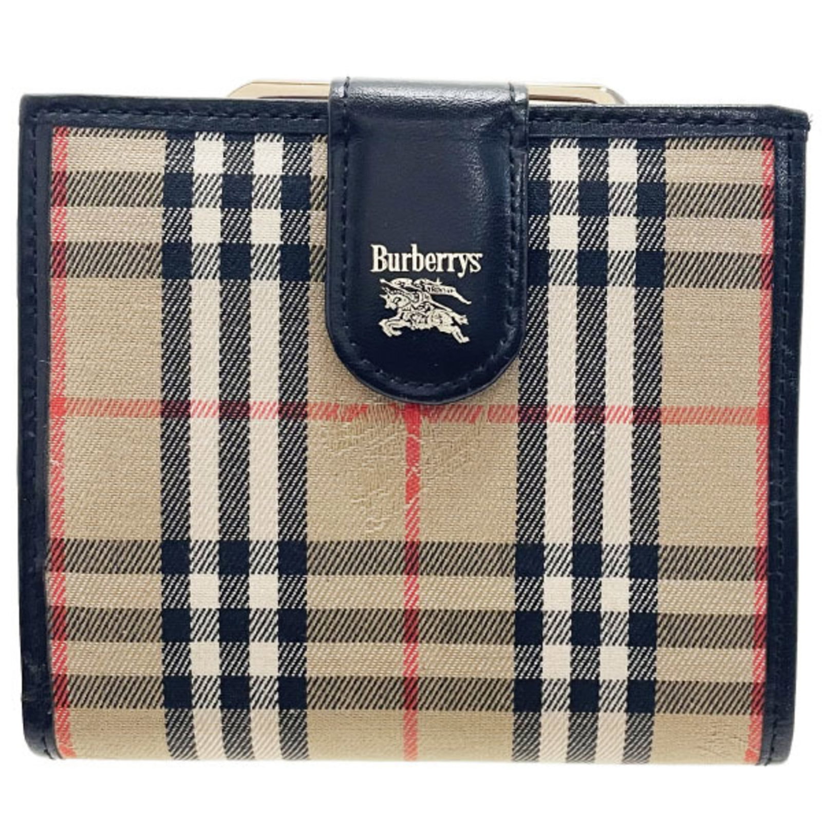 Canvas Leather Bi Fold Wallet: Canvas Leather Bi Fold Wallet Canvas Leather Bi Fold Wallet in Beige and Black. This bi-fold wallet features a canvas and leather construction, with a classic design that combines functionality with