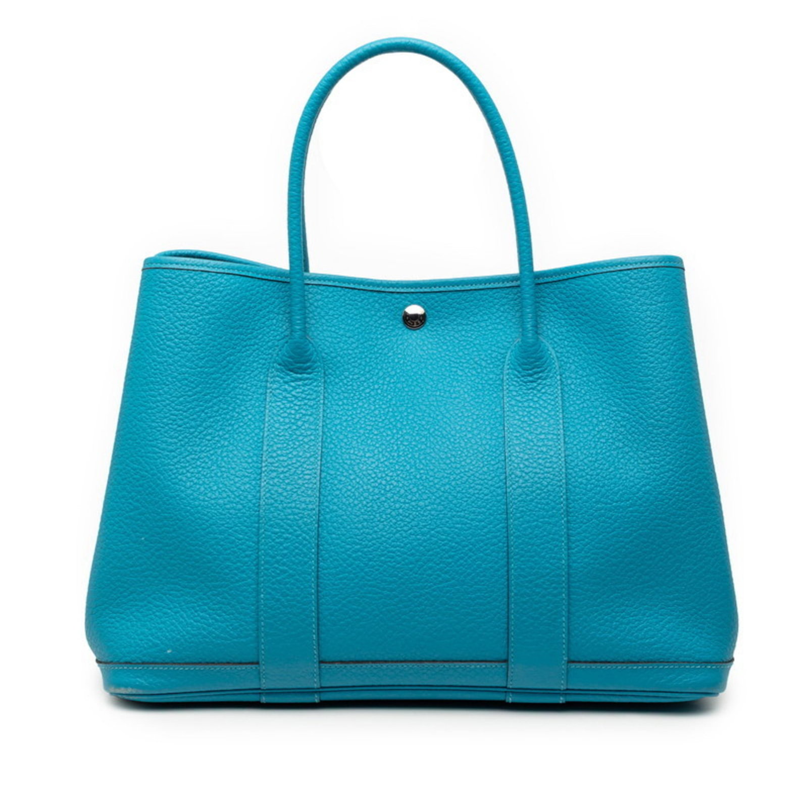 Hermes Handbag Tote Bag Negonda Leather: Hermes Handbag Tote Bag Negonda Leather Negonda leather tote bag from Hermes, crafted in France, features a cobalt blue hue and silver hardware, with a classic design that exudes timeless elegance.
