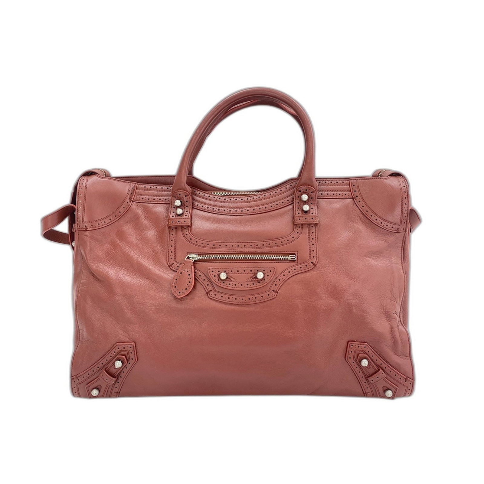 Shoulder Bag By Balenciaga: Shoulder Bag By Balenciaga The Balenciaga shoulder bag boasts a striking red color and sleek design, measuring 26cm x 36cm x 14cm. Its 59cm strap length and 12cm handle drop provide a comfortable and