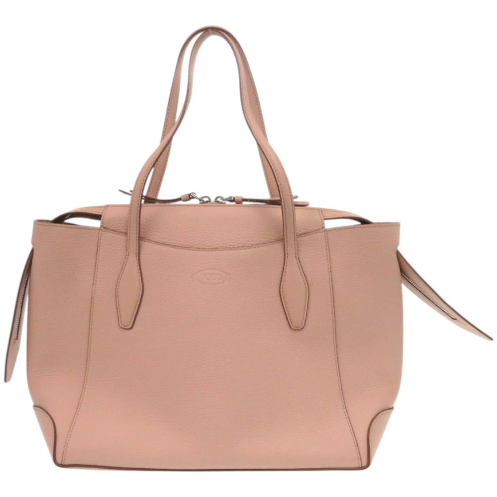 Tod's tote bag leather: Tod's tote bag leather Tod's iconic tote bag leather is a stylish and sophisticated accessory, crafted from high-quality Italian leather in a vibrant pink hue. The sleek silver hardware adds a touch