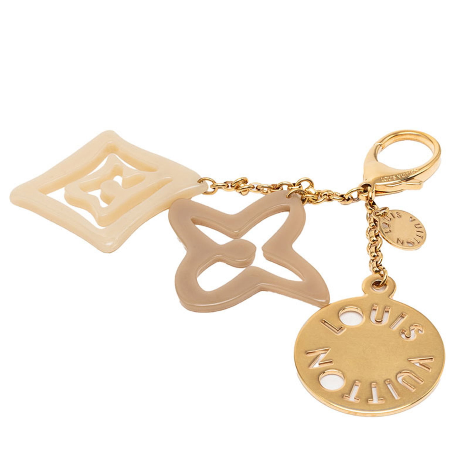 Keyring Louis Vuitton Plastic: Keyring Louis Vuitton Plastic Item Specifics: Brand: Louis Vuitton MPN: M65648 Type: Keyring Gender: Women Color: Gold, Gray Material: Plastic Product Disclaimer: Measurements approximate; colors may