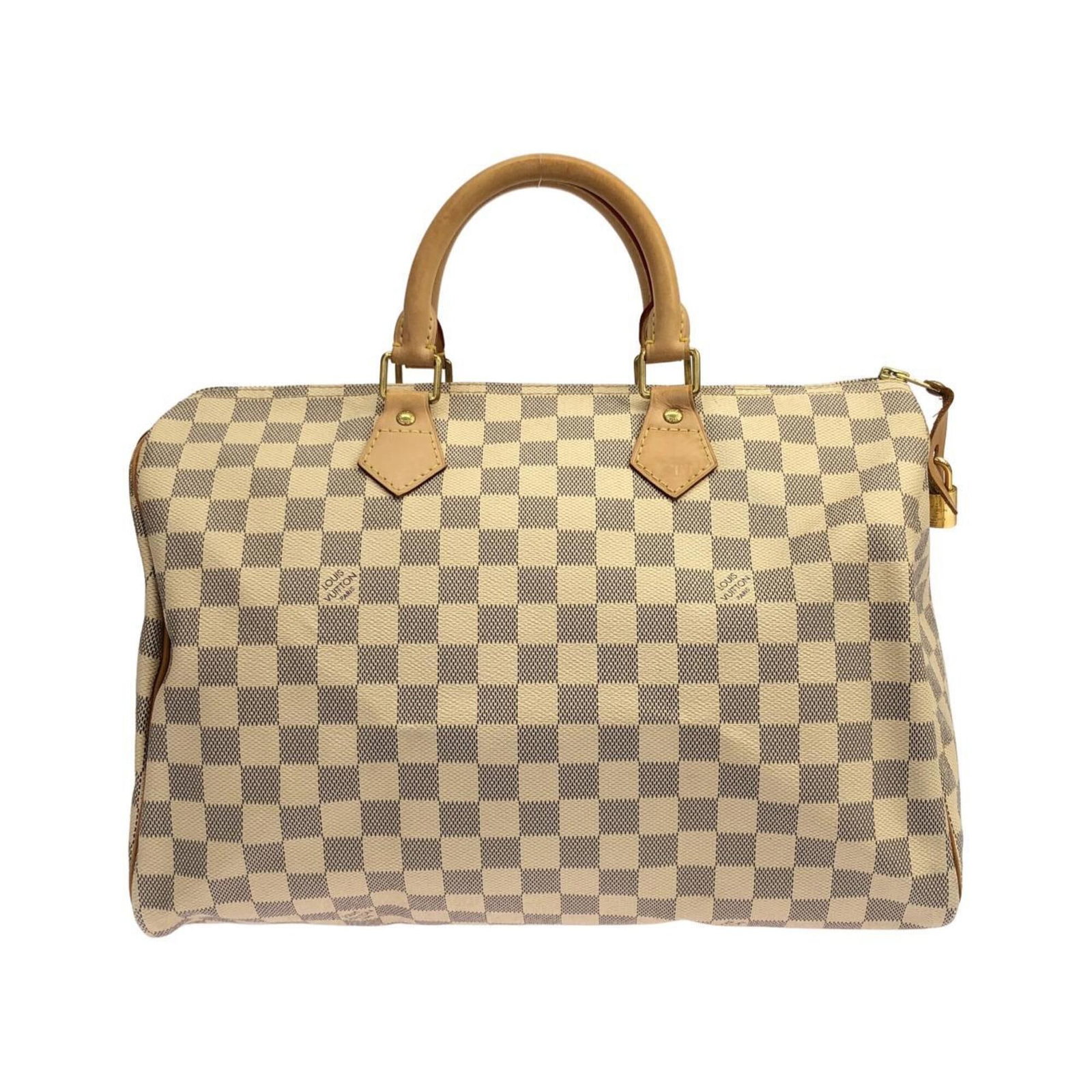 Damier Azur Louis Vuitton Boston Bag: Damier Azur Louis Vuitton Boston Bag Damier Azur Louis Vuitton Boston Bag, a stylish and iconic handbag featuring the signature Damier Azur pattern, measures 24cm x 35cm x 18.5cm. This classic Boston