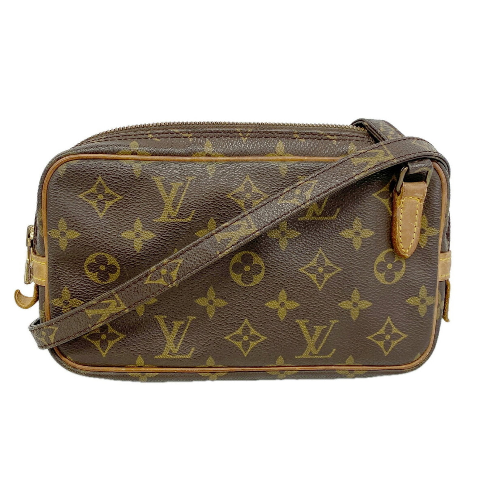 Shoulder Bag by Louis Vuitton: Shoulder Bag by Louis Vuitton Brown Louis Vuitton shoulder bag with dimensions 12.5cm x 22cm x 4cm. This bag features a classic design with a signature monogram pattern. The brown color adds a touch