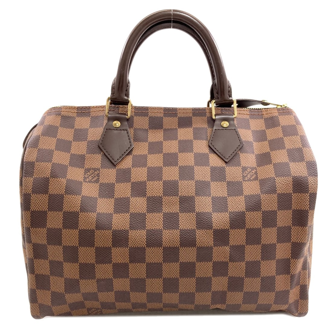 Boston Bag Damier Canvas Speedy Louis Vuitton: Boston Bag Damier Canvas Speedy Louis Vuitton Boston Bag Damier Canvas Speedy Louis Vuitton is a classic brown Damier canvas style. This iconic bag features the signature Louis Vuitton design, with a