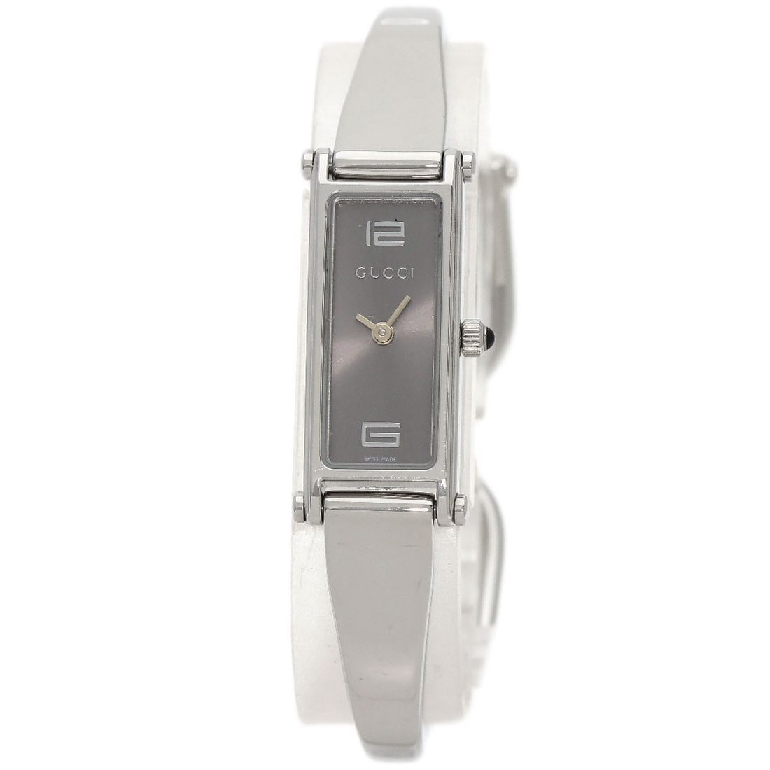 Gucci Square Face Watches Stainless Steel 1500L: Gucci Square Face Watches Stainless Steel 1500L Stainless steel construction provides a durable foundation for this Gucci Square Face Watch, featuring a silver bezel and dial for a sleek, modern look.