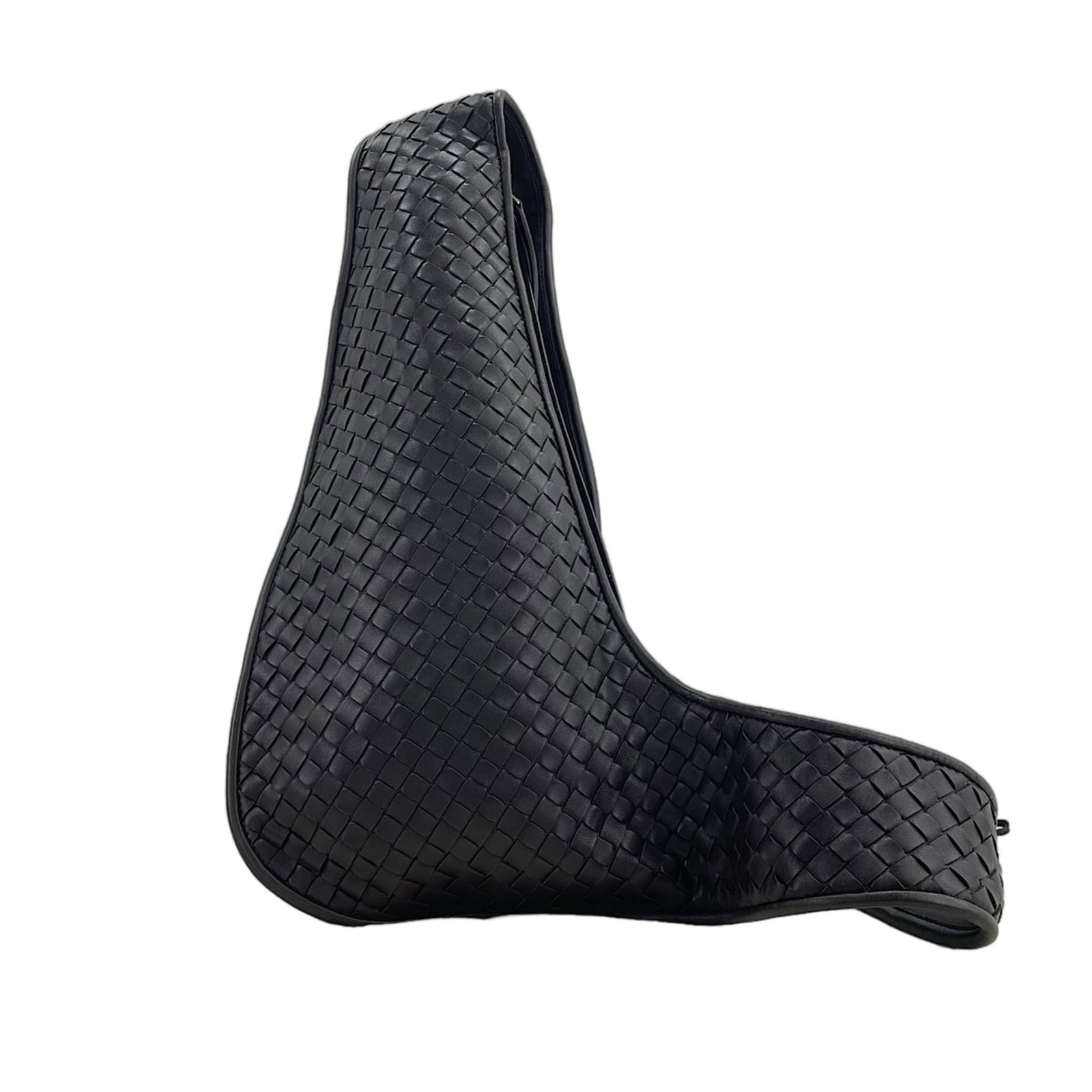 Intrecciato sling bag by Bottega Veneta: Intrecciato sling bag by Bottega Veneta Intrecciato weave creates a unique texture in this Bottega Veneta sling bag, blending functionality with elegant design. The brown color and 61cm strap length