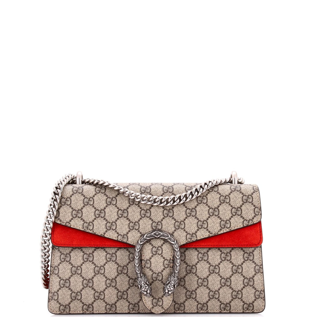 Small coated canvas bag GG Gucci Dionysus: Small coated canvas bag GG Gucci Dionysus Small GG Gucci Dionysus bag in brown coated canvas, featuring a classic shoulder design with a 15" strap drop and 8.5" handle drop, measuring 6" tall and 10"