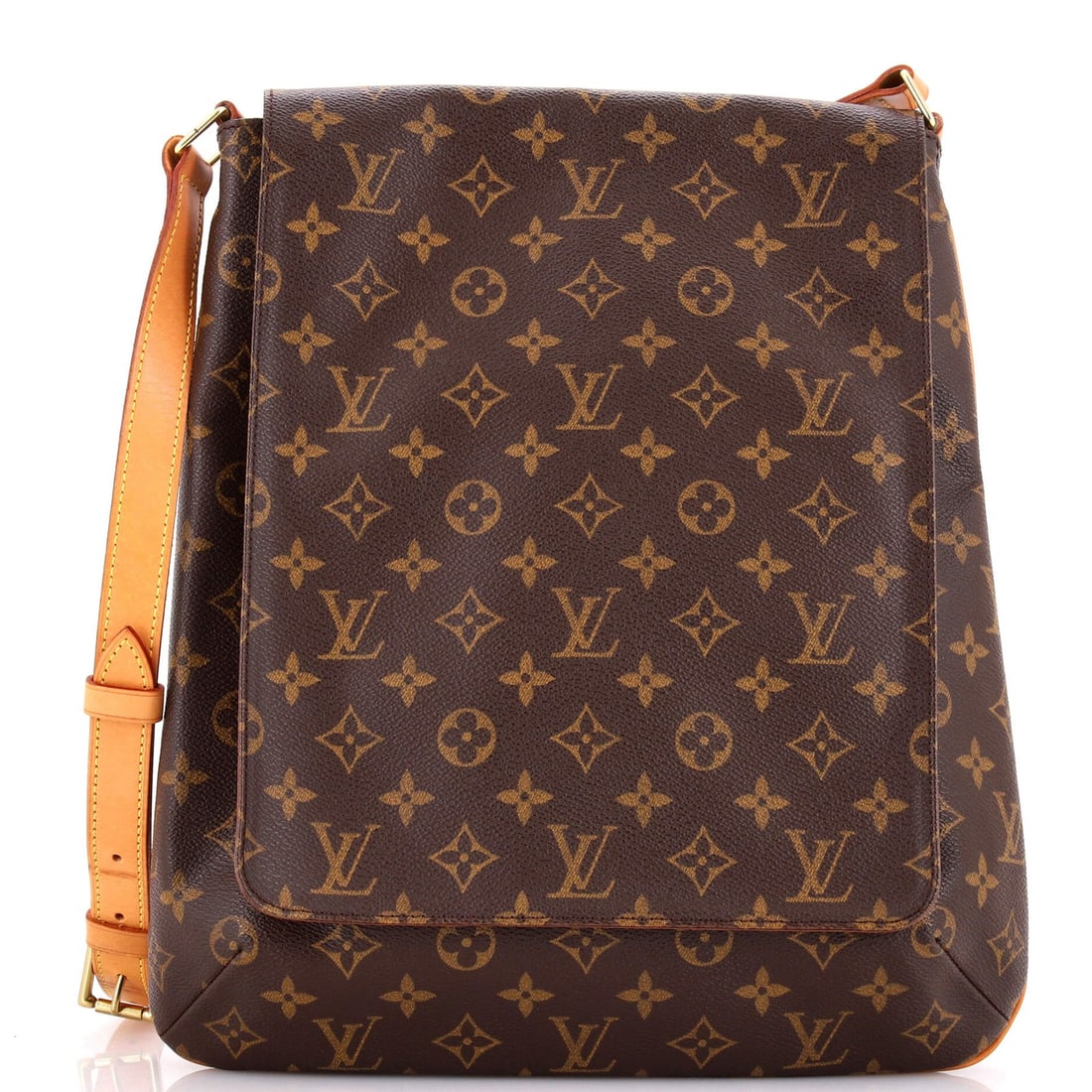 Louis Vuitton Musette Salsa Handbag Monogram Canvas GM: Louis Vuitton Musette Salsa Handbag Monogram Canvas GM The Louis Vuitton Musette Salsa Handbag Monogram Canvas GM is a stylish cross body bag with a rich brown canvas exterior and vibrant orange