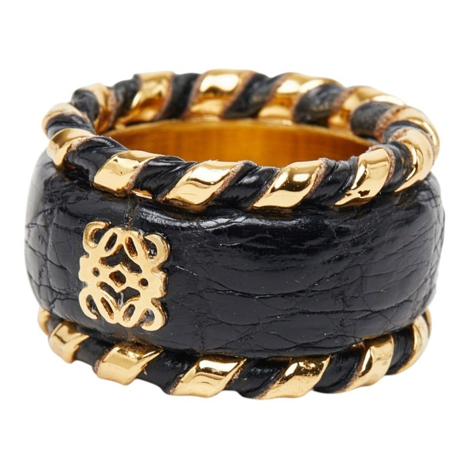 Scarf Ring Leather Loewe - 2