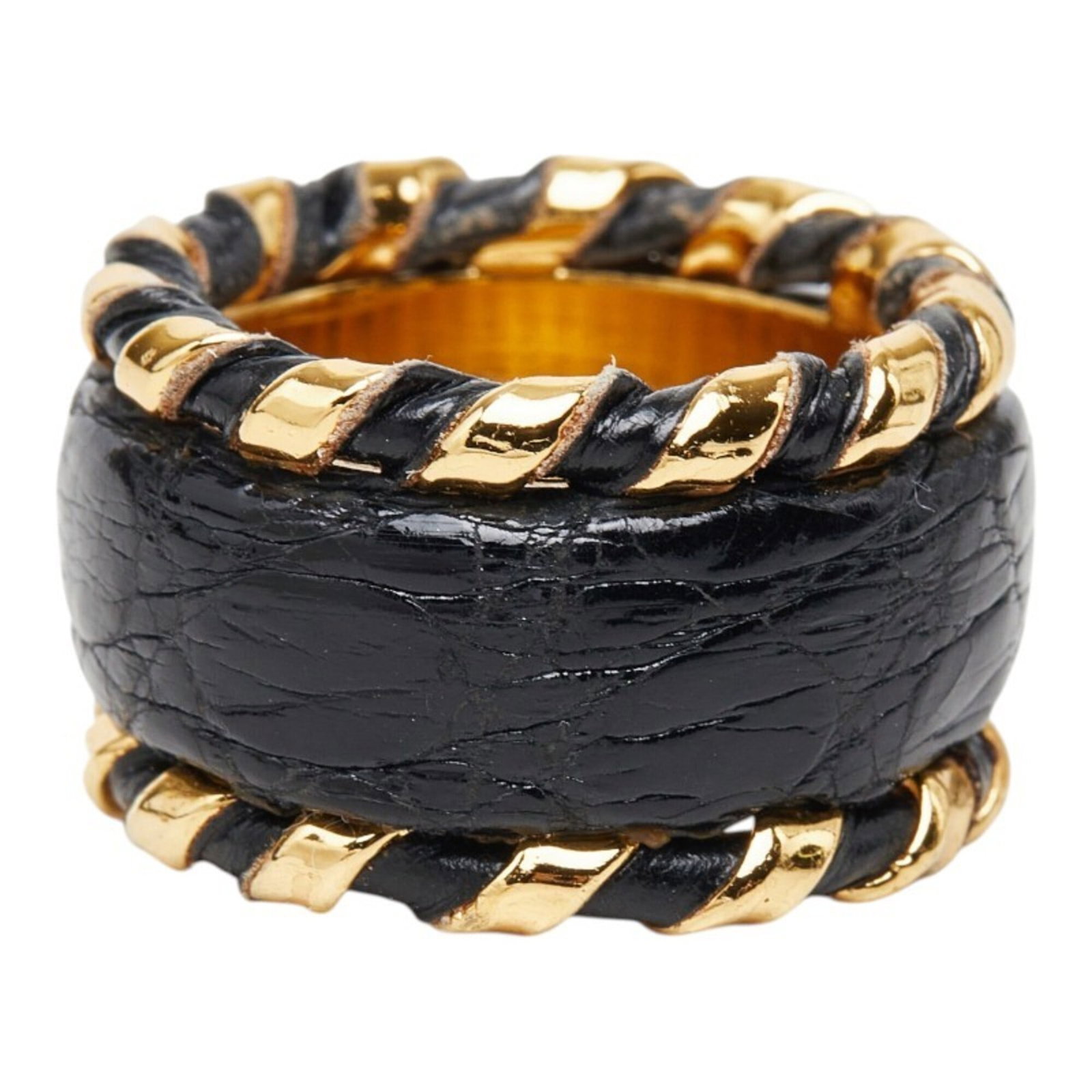 Scarf Ring Leather Loewe - 4