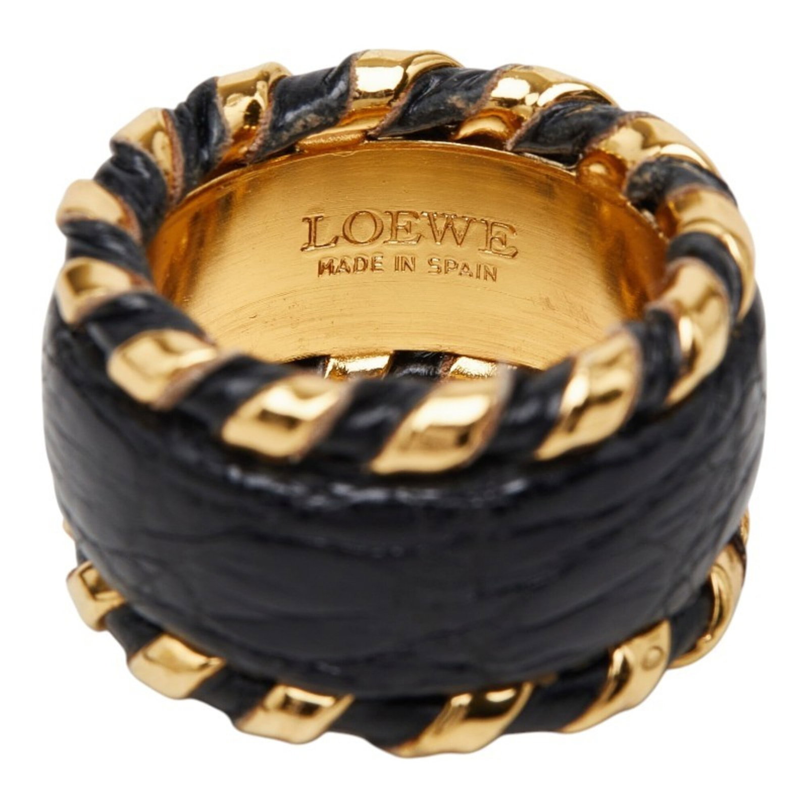 Scarf Ring Leather Loewe - 5