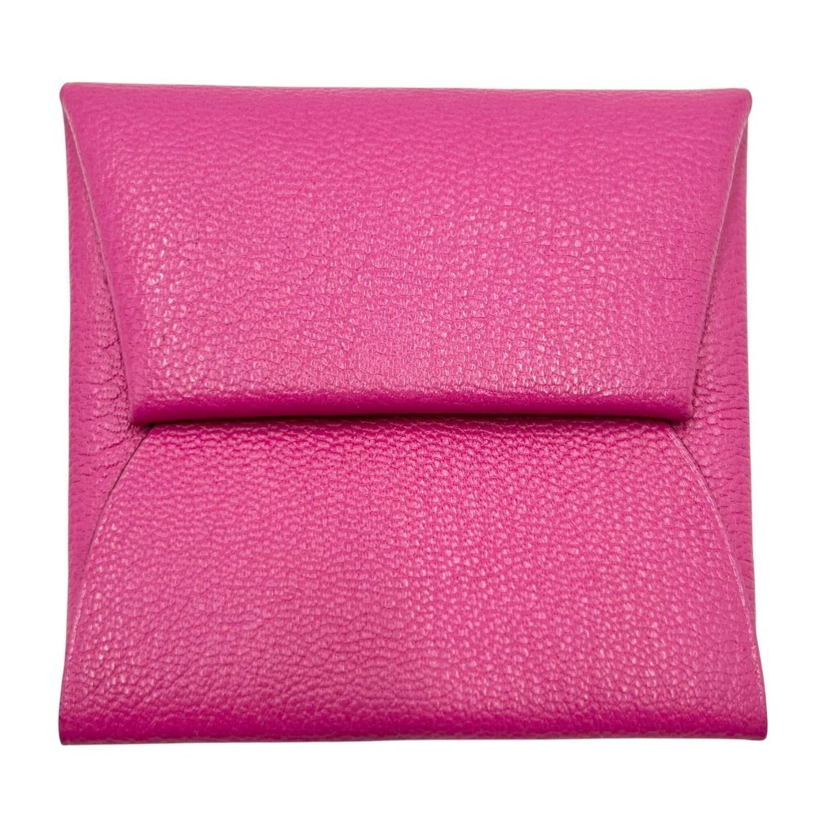 Hermes Coin Purse/ Coin Case Leather: Hermes Coin Purse/ Coin Case Leather This Herm?s coin purse is a compact, pink leather case measuring 8cm x 8cm. The classic design features a simple, elegant shape that showcases the luxurious