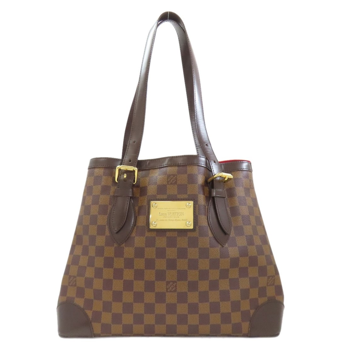 Louis Vuitton N51204 Hampstead Mm Tote Bag Damier Canvas: Louis Vuitton N51204 Hampstead Mm Tote Bag Damier Canvas Brown Damier canvas tote bag from LOUIS VUITTON, featuring a classic design with a signature. This iconic bag is made from high-quality canvas