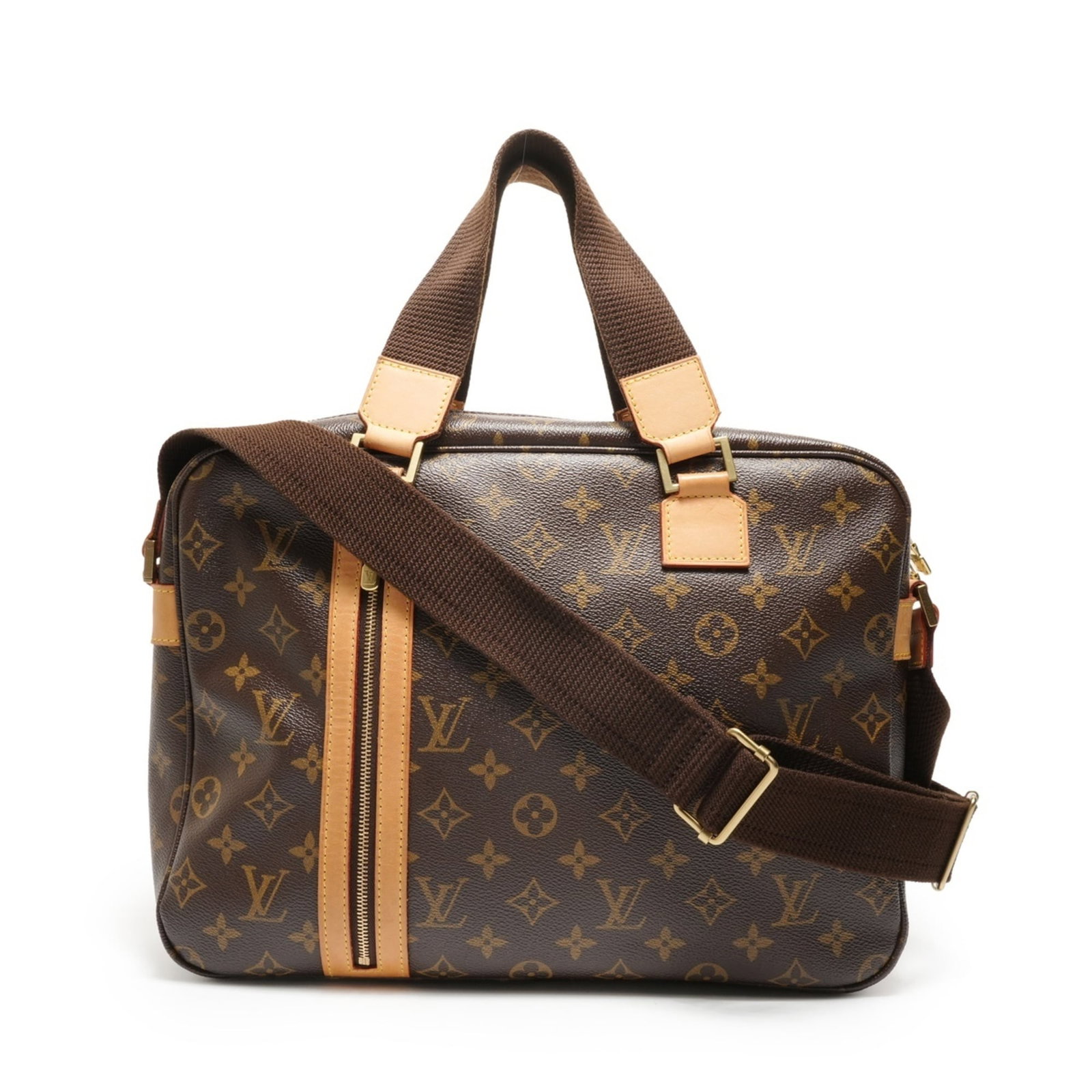 Shoulder Bag Monogram Louis Vuitton: Shoulder Bag Monogram Louis Vuitton Brown Monogram Louis Vuitton Shoulder Bag, 25cm x 35cm x 8cm. This shoulder bag features the iconic Louis Vuitton monogram pattern in a rich brown color. Made from