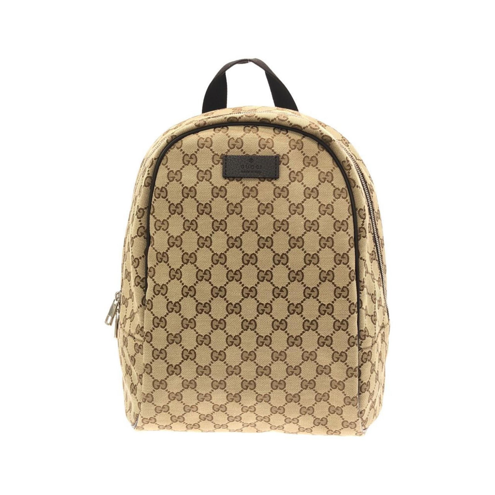 Gucci Backpack Canvas: Gucci Backpack Canvas GG canvas construction provides a durable and stylish foundation for this Gucci backpack, available in beige and brown color options. The compact 36cm x 30cm x 13cm dimensions
