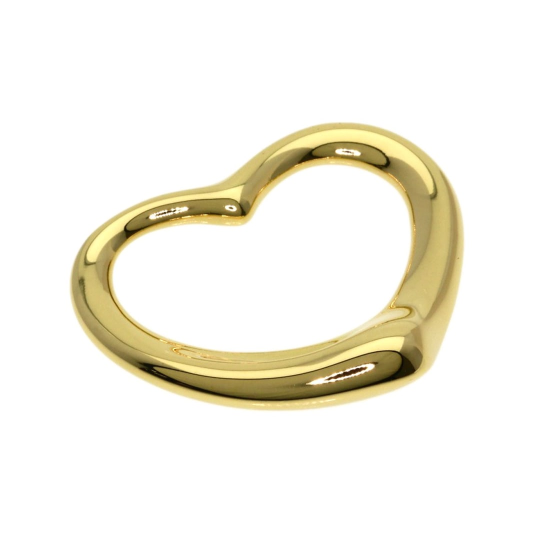 Yellow Gold Pendant K18 Open Heart Tiffany&Co: Yellow Gold Pendant K18 Open Heart Tiffany&Co K18 Yellow Gold Pendant with Open Heart Design, a stunning piece from Tiffany&Co. This pendant showcases a bold open heart design crafted from 18k K18