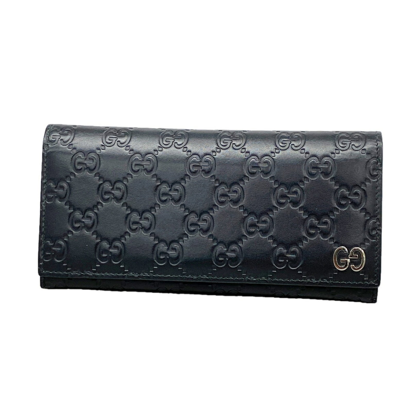 Gucci Long Wallet (Bi-Fold) Leather: Gucci Long Wallet (Bi-Fold) Leather Gucci Long Wallet (Bi-Fold) Leather is a sleek and sophisticated accessory, featuring a classic bi-fold design made from high-quality black leather. Measuring 9.5cm