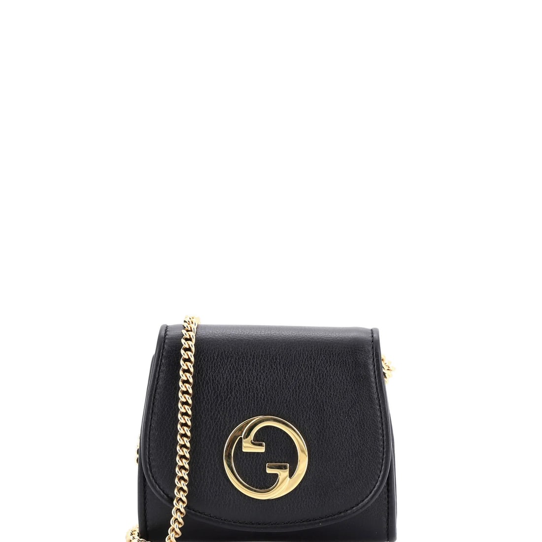 Gucci Medium Leather Wallet Chain Blondie NM: Gucci Medium Leather Wallet Chain Blondie NM Black Gucci Medium Leather Wallet Chain Blondie NM features a classic cross body design with a 24" strap drop, perfect for everyday carry. The exterior