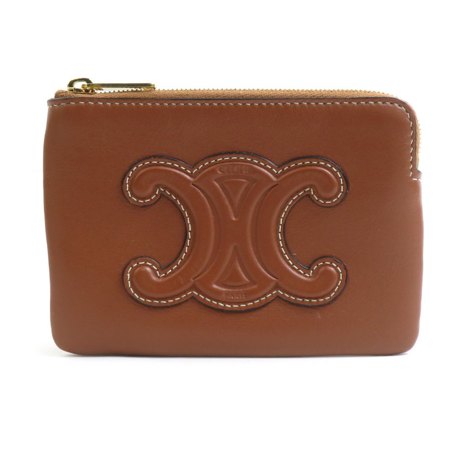 Celine Coin Purse/ Coin Case Leather: Celine Coin Purse/ Coin Case Leather Brown Celine Leather Coin Purse/ Coin Case. Made from high-quality Italian leather, this compact coin purse measures 9cm x 13cm x 1cm. Perfect for storing small