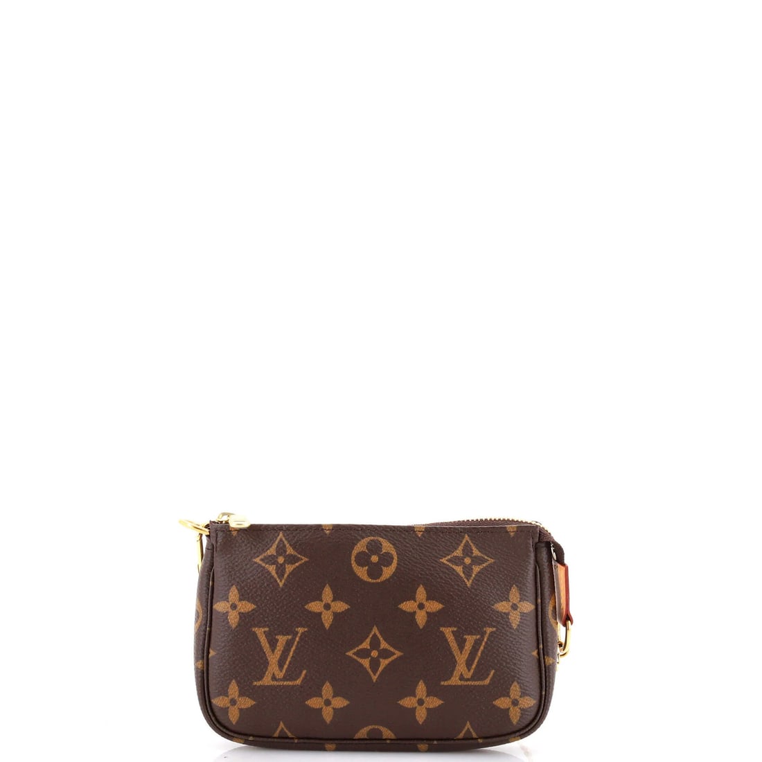 Louis Vuitton Pochette Accessoires Monogram Canvas Mini: Louis Vuitton Pochette Accessoires Monogram Canvas Mini The Louis Vuitton Pochette Accessoires Monogram Canvas Mini is a stylish and compact clutch, measuring 6.5" in handle drop and 4.5" in height,