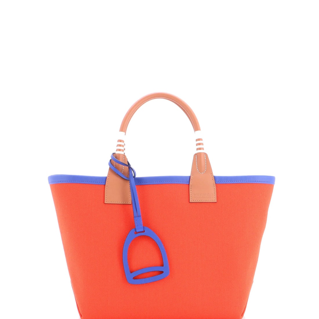 Sac Steeple Tote Hermes Toile Leather 25 (1 of 6)