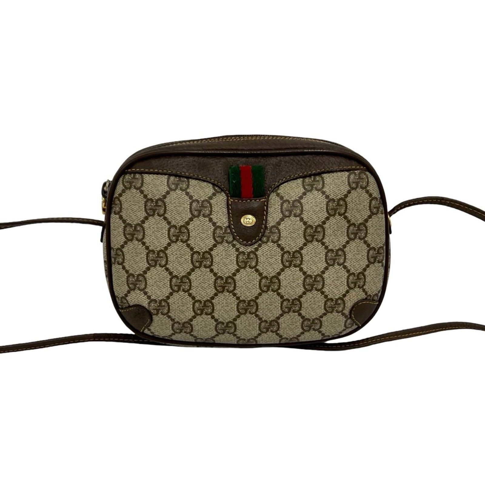 PVC Leather Gucci Bag Shoulder: PVC Leather Gucci Bag Shoulder PVC Leather Gucci Bag Shoulder - A stylish and unique shoulder bag featuring a combination of PVC and leather materials, available in three bold colors: Brown, Green,