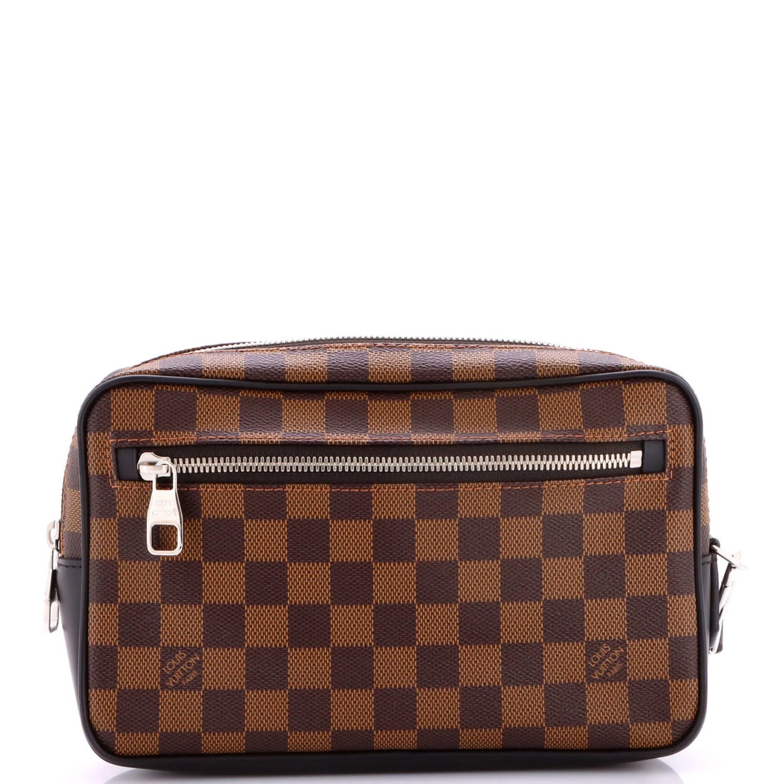 Damier Kasai Clutch Louis Vuitton: Damier Kasai Clutch Louis Vuitton Small and stylish, this Louis Vuitton Damier Kasai Clutch is a compact accessory perfect for adding a touch of luxury to any outfit. Made from canvas-coated leather
