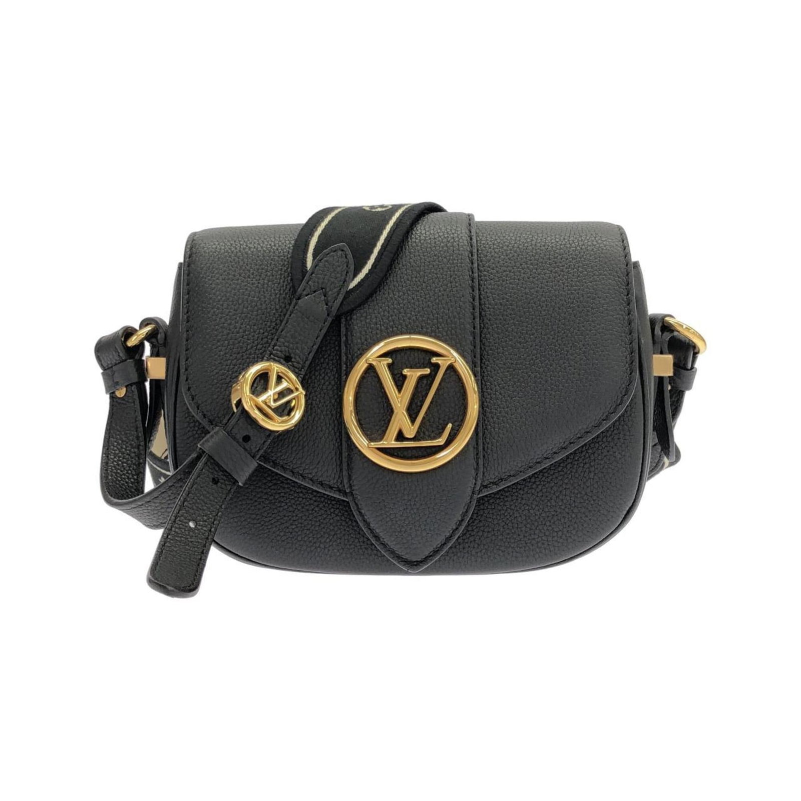 Shoulder Bag Leather Louis Vuitton: Shoulder Bag Leather Louis Vuitton Black leather shoulder bag with a classic design, measuring 15.5cm x 20cm x 7cm. Made from high-quality leather, this bag features a timeless style that suits both
