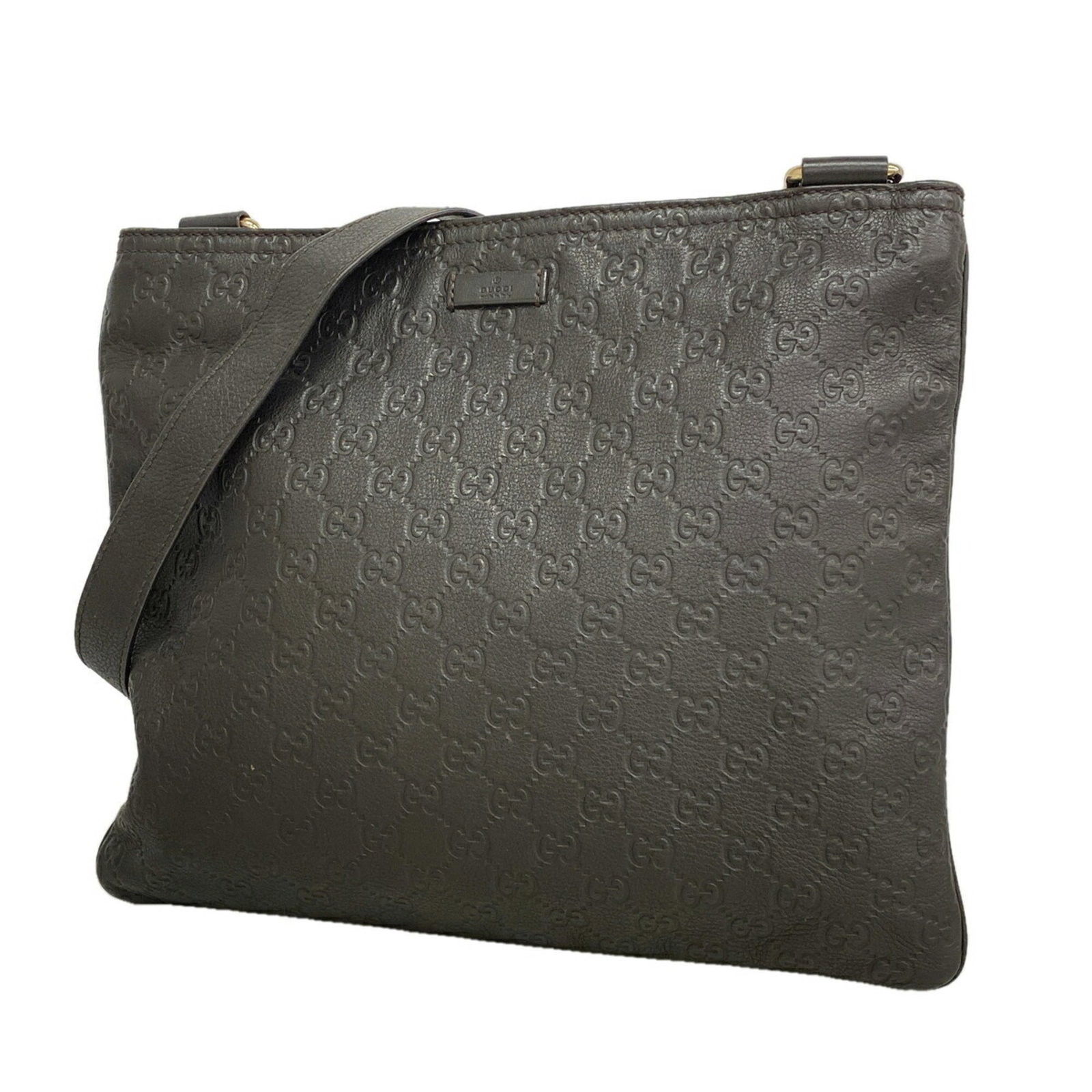 Shoulder Bag Leather: Shoulder Bag Leather Dark brown leather shoulder bag with a classic design, measuring 29cm x 35cm x 1.5cm. Made from high-quality leather, this bag features a timeless style that is sure to complement
