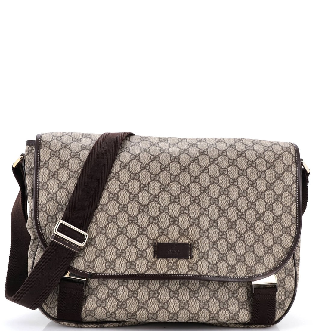 Double Buckle Messenger Bag Large Coated Canvas Gucci GG (1 of 7)