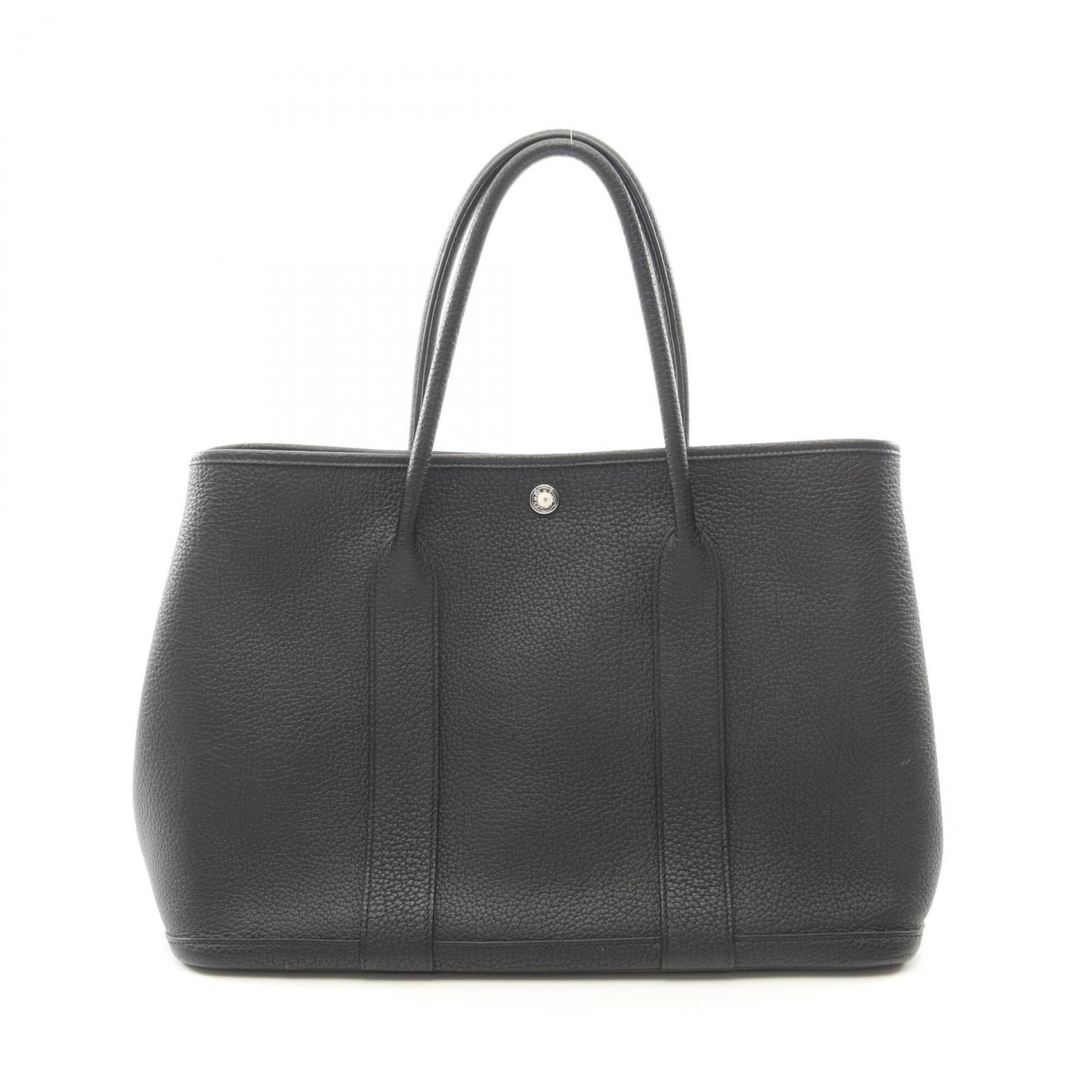 Hermes Handbag Tote Bag Negonda Leather: Hermes Handbag Tote Bag Negonda Leather Negonda leather craftsmanship shines in this sleek black Hermes handbag tote. Measuring 25cm x 36cm x 17cm, the bag's compact size belies its sophisticated
