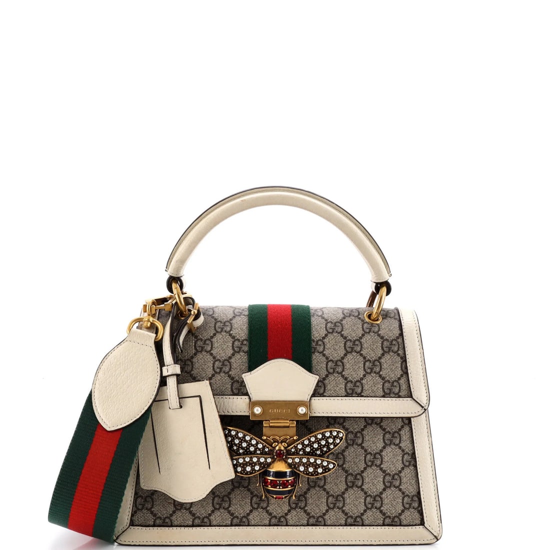 Small Top Handle Bag Coated Canvas with Leather GG Gucci: Small Top Handle Bag Coated Canvas with Leather GG Gucci Small Top Handle Bag Coated Canvas with Leather GG Gucci features a classic design with a canvas-coated leather exterior in brown, adorned with