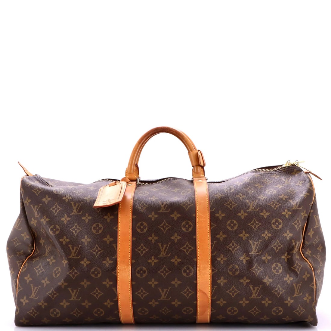 Vuitton Keepall Bag Monogram Canvas Louis: Vuitton Keepall Bag Monogram Canvas Louis Brown Louis Vuitton Keepall Bag Monogram Canvas 55 features a classic duffle design with a canvas coated exterior and gold hardware. Measuring 12" tall, 22"