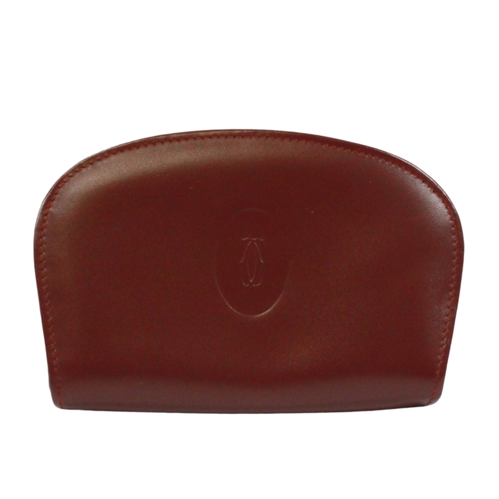 Coin Case Leather Purse Cartier: Coin Case Leather Purse Cartier Cartier's Bordeaux leather coin case purse boasts a sleek 9cm x 13cm x 2cm design, making it a stylish accessory for everyday use. The rich, Bordeaux color adds a