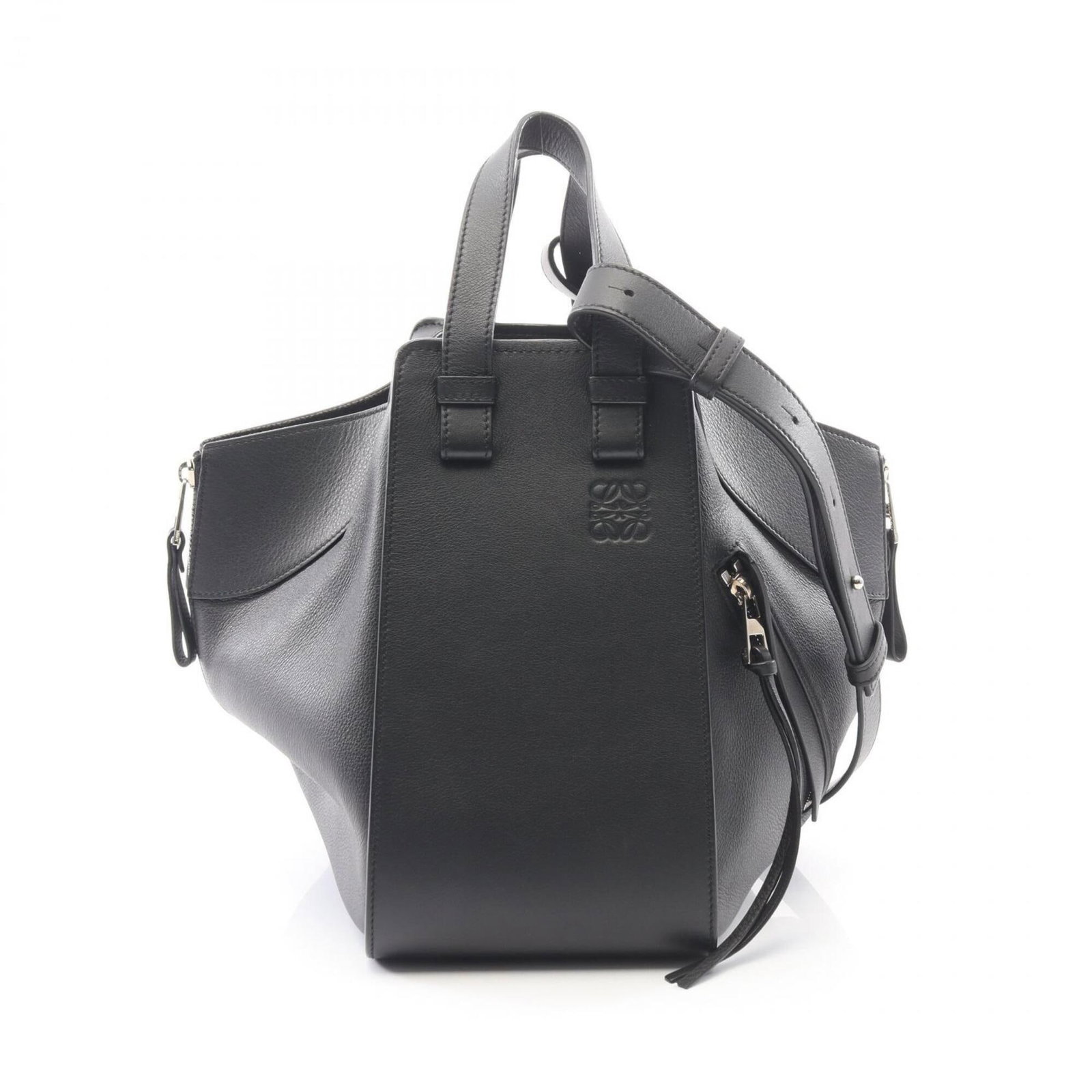 Handbag Leather Handbag: Handbag Leather Handbag Black leather handbag with a signature, measuring 25cm x 14cm x 25cm, features a 27cm long handle and adjustable strap length of 77cm - 93cm. Made from high-quality leather, th