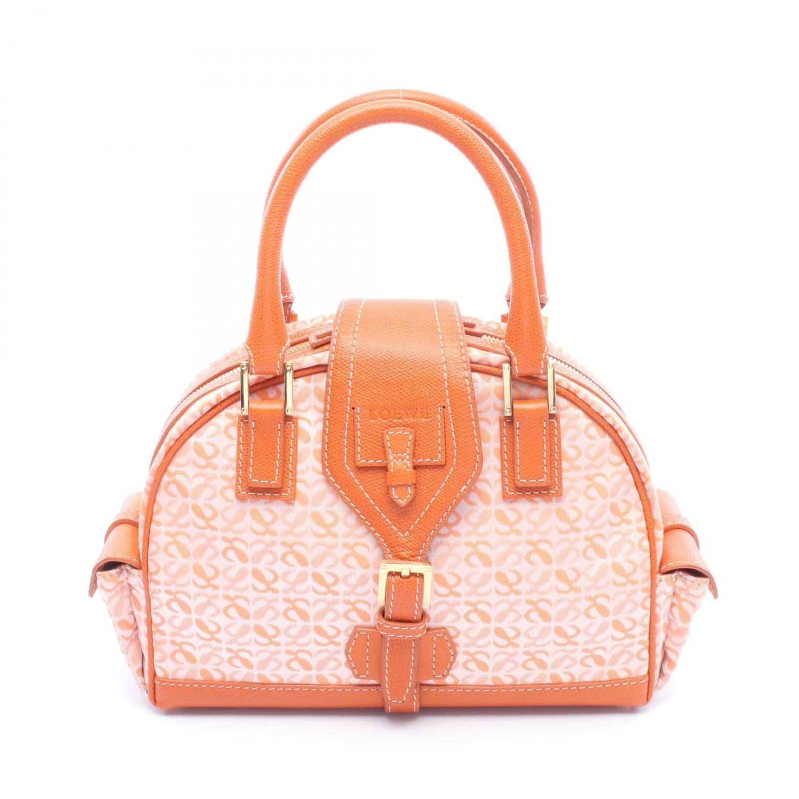 Canvas Leather Handbag Loewe (1 of 8)
