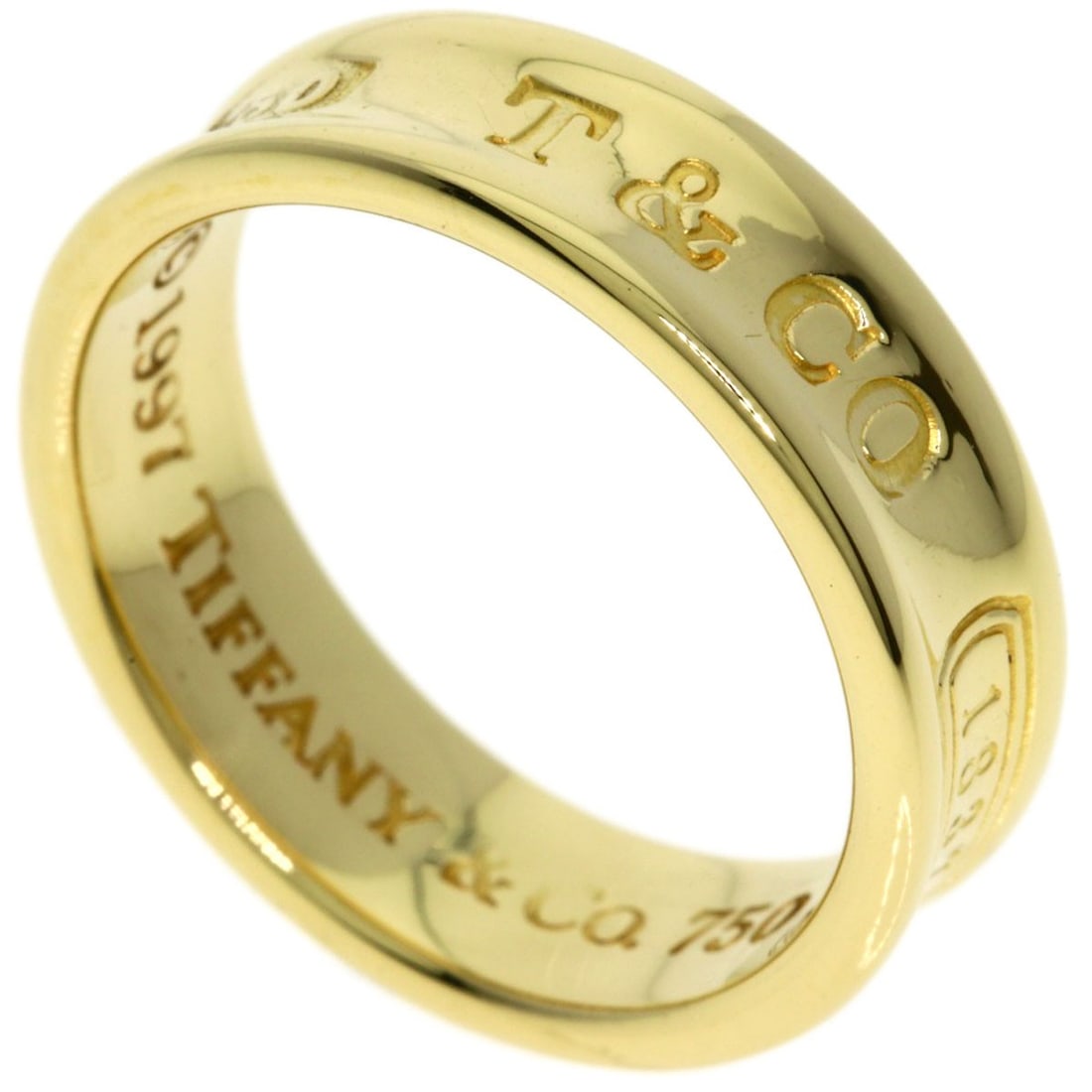 Narrow Yellow Gold Ring Tiffany&Co. 1837: Narrow Yellow Gold Ring Tiffany&Co. 1837 Narrow Yellow Gold Ring from Tiffany&Co. 1837, crafted in K18 Yellow Gold, features a distinctive design with no main stone. This antique ring boasts a classic