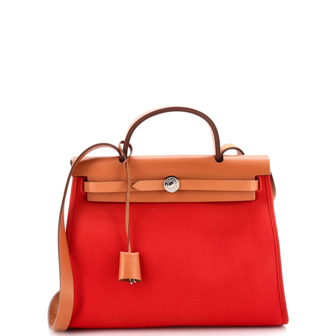 Herbag Hermes Leather Toile 31 Zip: Herbag Hermes Leather Toile 31 Zip The Herbag Hermes Leather Toile 31 Zip is a stylish and functional shoulder bag with a rich, red exterior and a classic design. Made from high-quality leather and