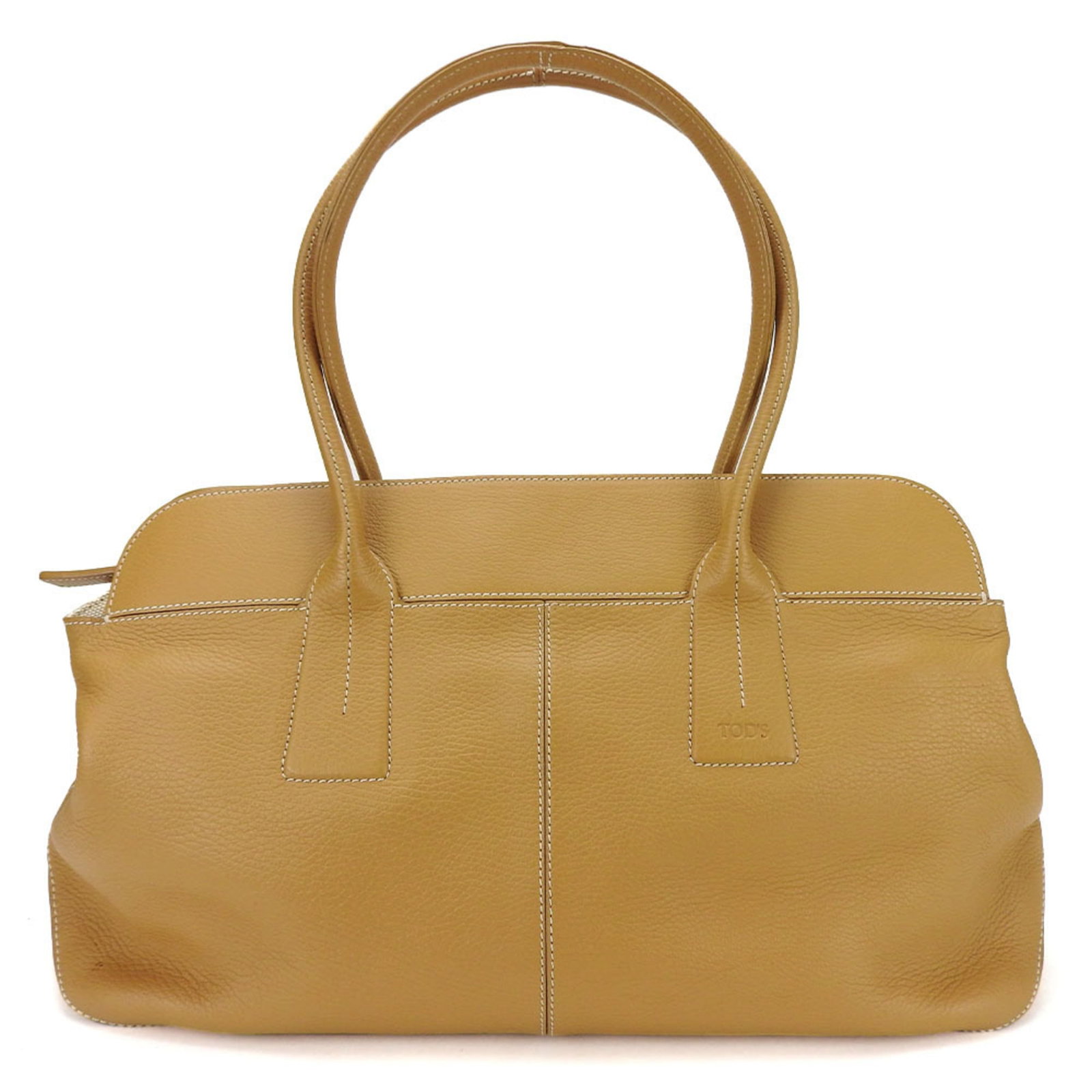 Tod's tote bag leather: Tod's tote bag leather Tod's tote bag leather is a high-quality, beige leather tote bag with a zipper closure, measuring 26cm x 45cm x 13.5cm. The bag comes with a dust bag for protection and weighs