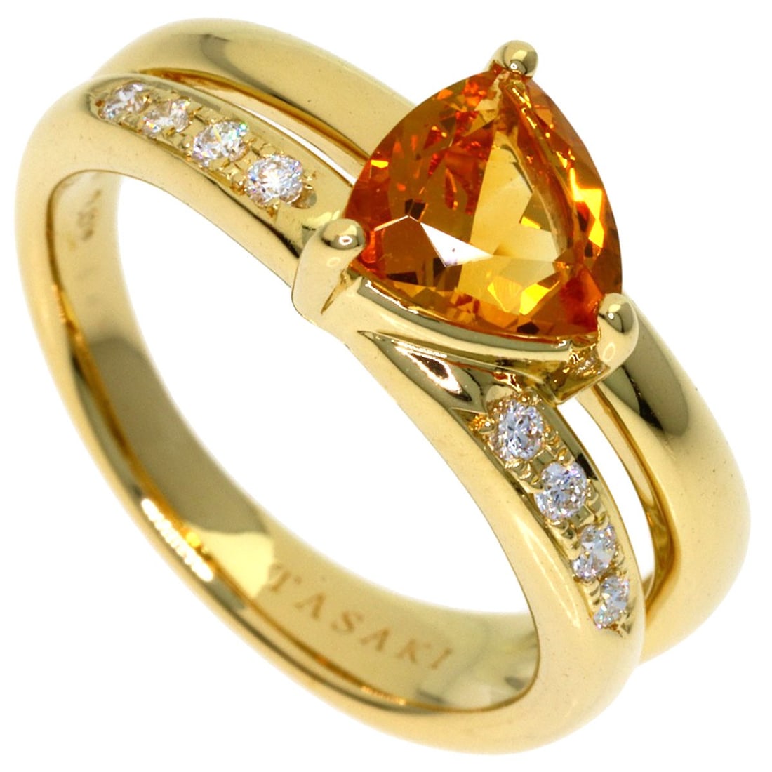 K18 Diamond Ring Colored Stone Yellow Gold Tasaki: K18 Diamond Ring Colored Stone Yellow Gold Tasaki K18 Diamond Ring Colored Stone Yellow Gold Tasaki is a stunning gold ring featuring a D 0.09ct diamond. The K18 yellow gold provides a rich, warm tone