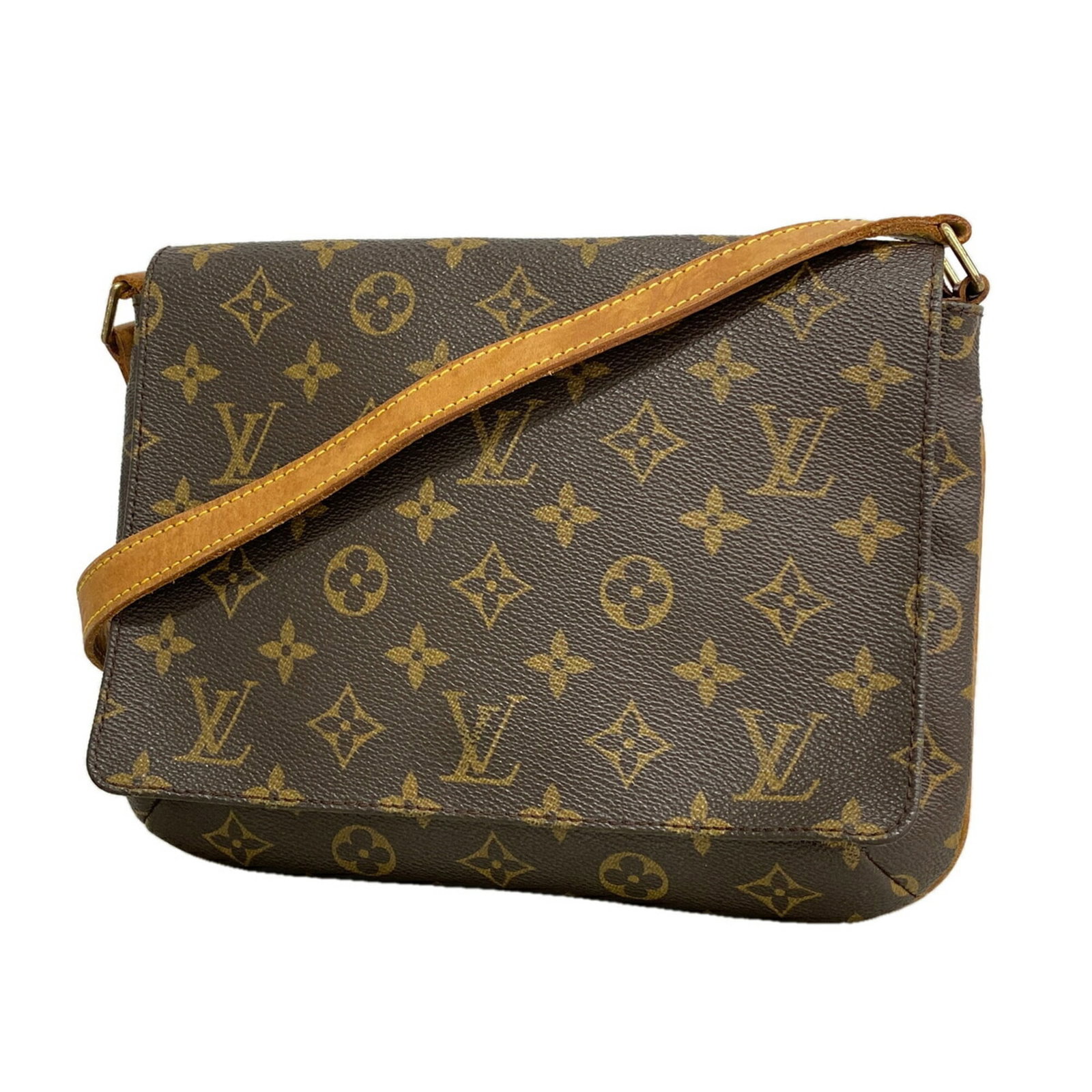 Shoulder Bag by Louis Vuitton: Shoulder Bag by Louis Vuitton Brown Louis Vuitton shoulder bag with dimensions 21cm x 26cm x 4cm. This bag features the classic design and signature monogram pattern of the iconic brand. Made with a