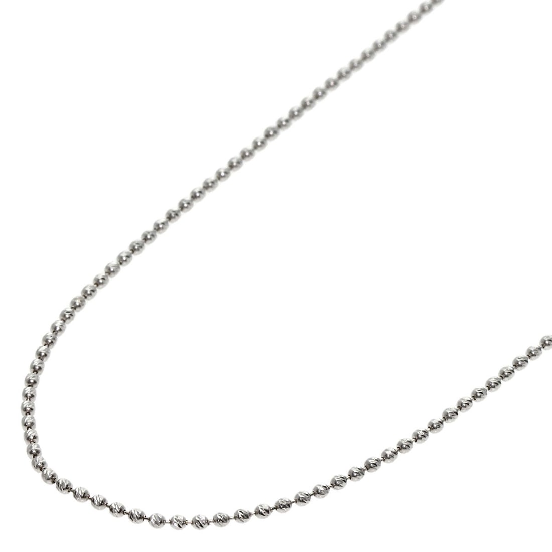 Chain 17.7" Necklace K18 White Gold 3.6G: Chain 17.7" Necklace K18 White Gold 3.6G K18 White Gold 3.6G Chain Necklace: A 17.7" long necklace made from high-quality K18 White Gold, providing a luxurious and durable finish. This elegant