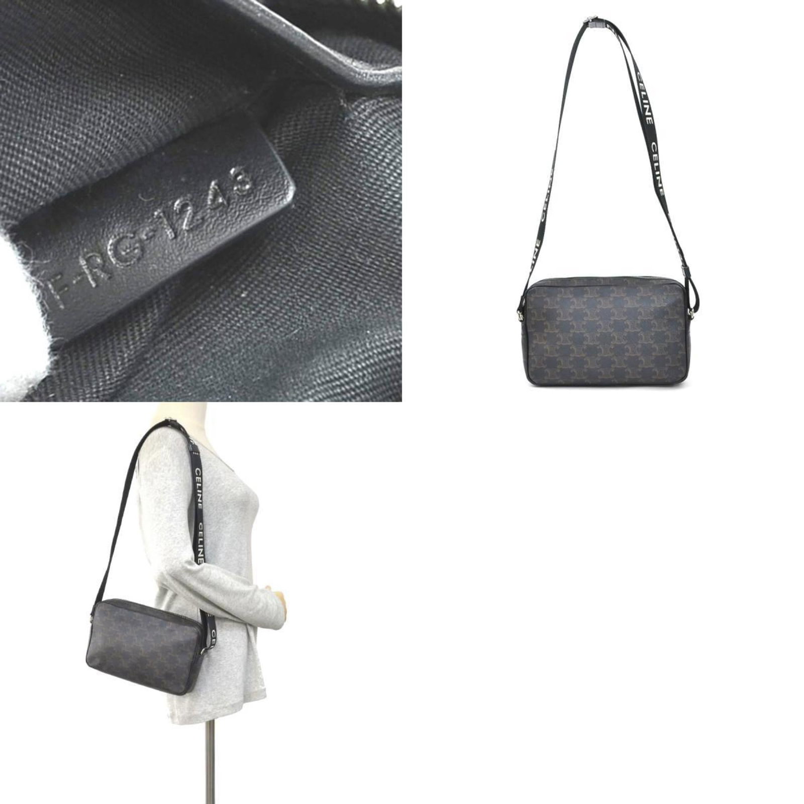 Canvas Coated Celine Bag Shoulder - 5