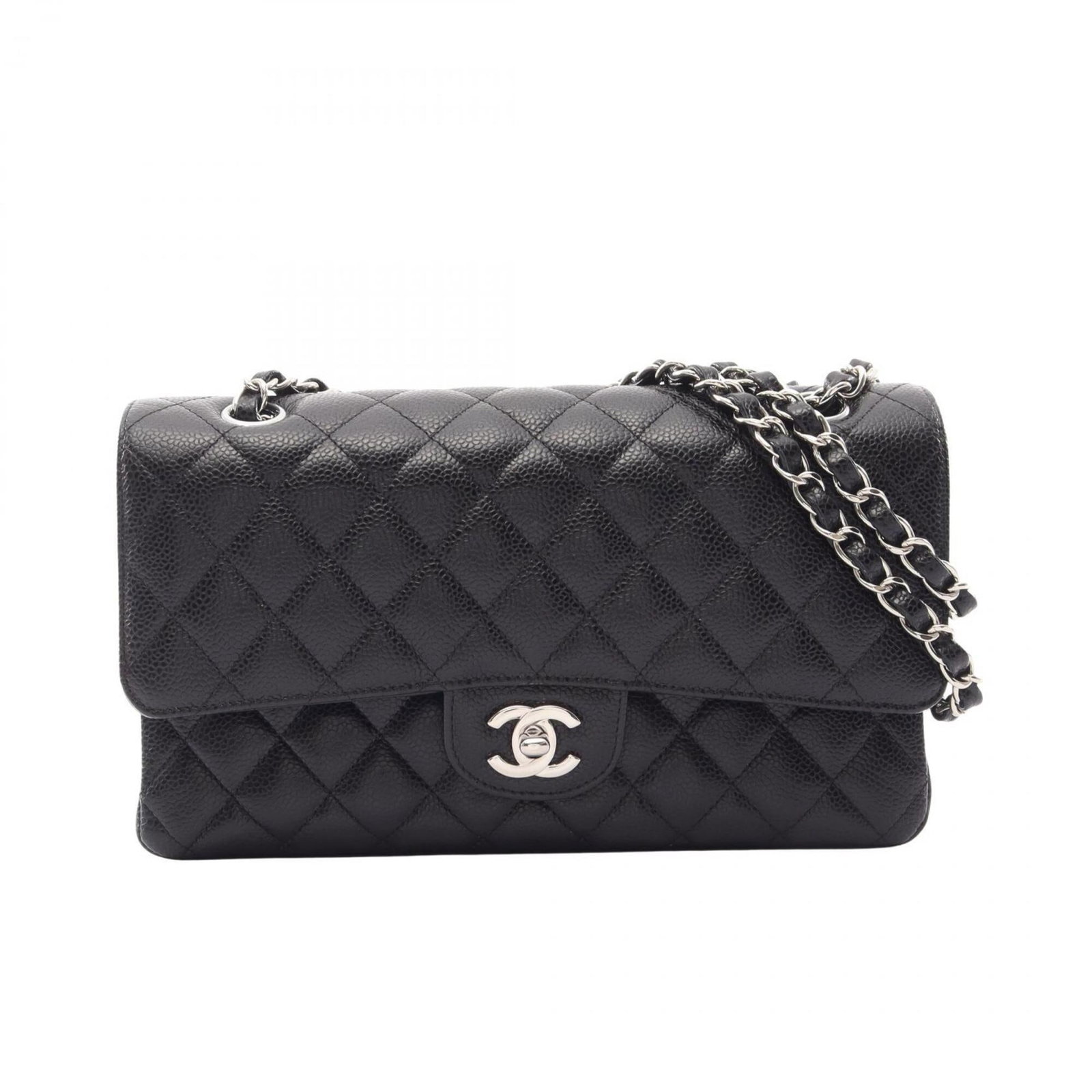 Calfskin Grained Shoulder Bag Handbag: Calfskin Grained Shoulder Bag Handbag Calfskin Grained Shoulder Bag Handbag in Black with Silver Hardware. This sleek shoulder bag features a classic design and premium materials, with a durable grain