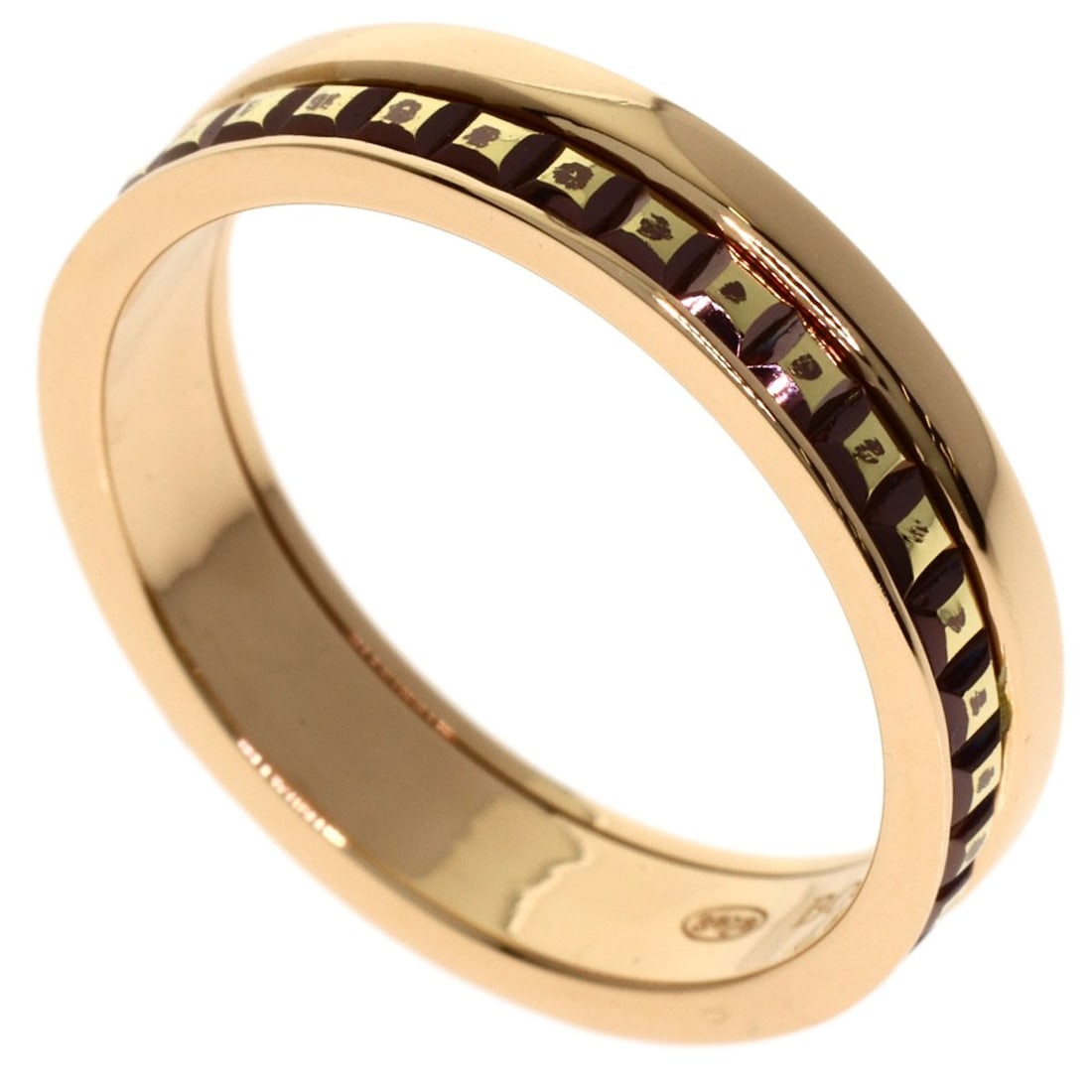 Pink Gold K18 Quatre Boucheron Small Classic Ring #48: Pink Gold K18 Quatre Boucheron Small Classic Ring #48 K18 Pink Gold Quatre Boucheron Small Classic Ring #48 boasts a striking design with its gold metal construction and K18 purity, making it a