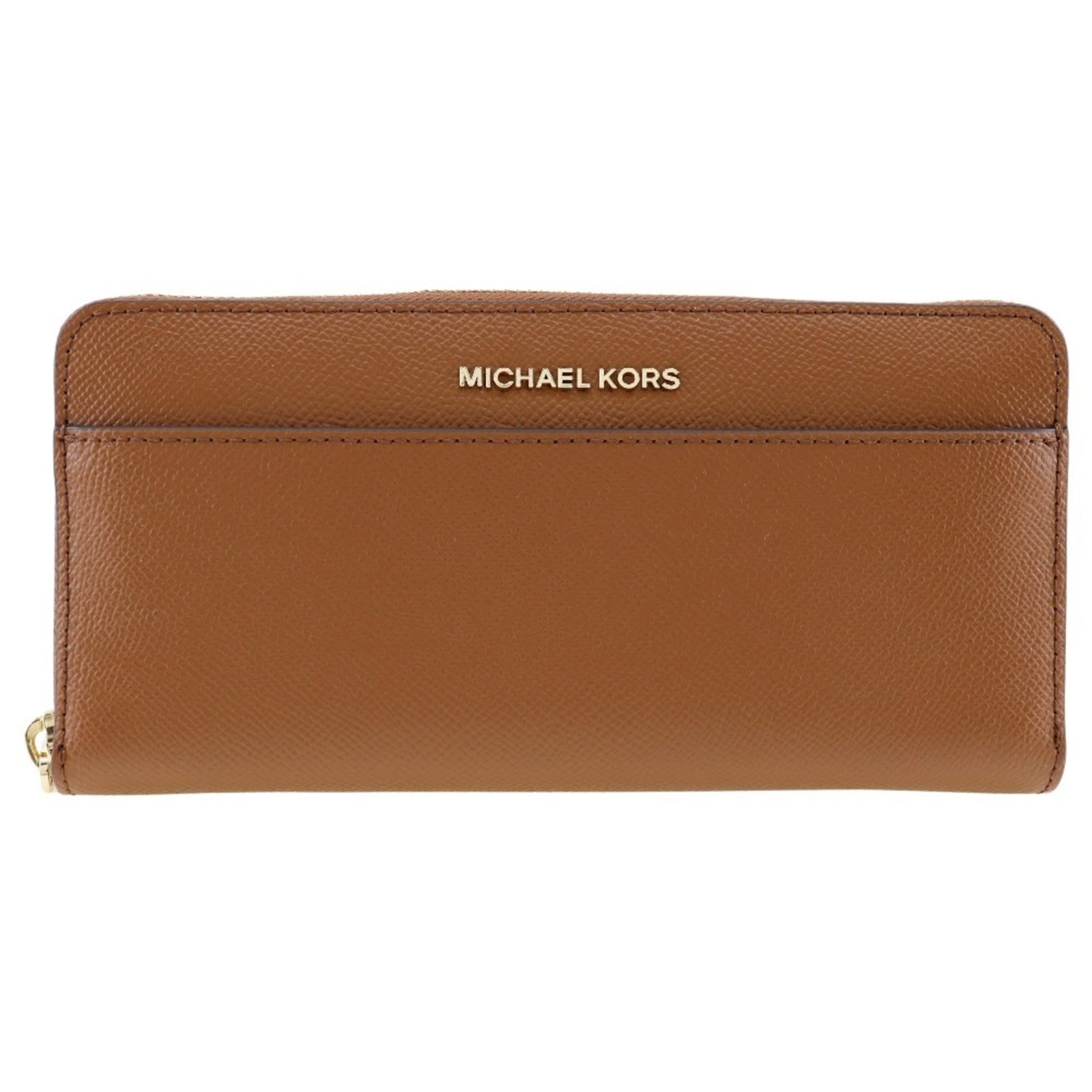 Kors Long Michael Bi Fold Leather Wallet: Kors Long Michael Bi Fold Leather Wallet The Kors Long Michael Bi Fold Leather Wallet is a stylish and functional accessory, featuring a rich brown leather exterior with a sleek zipper closure.