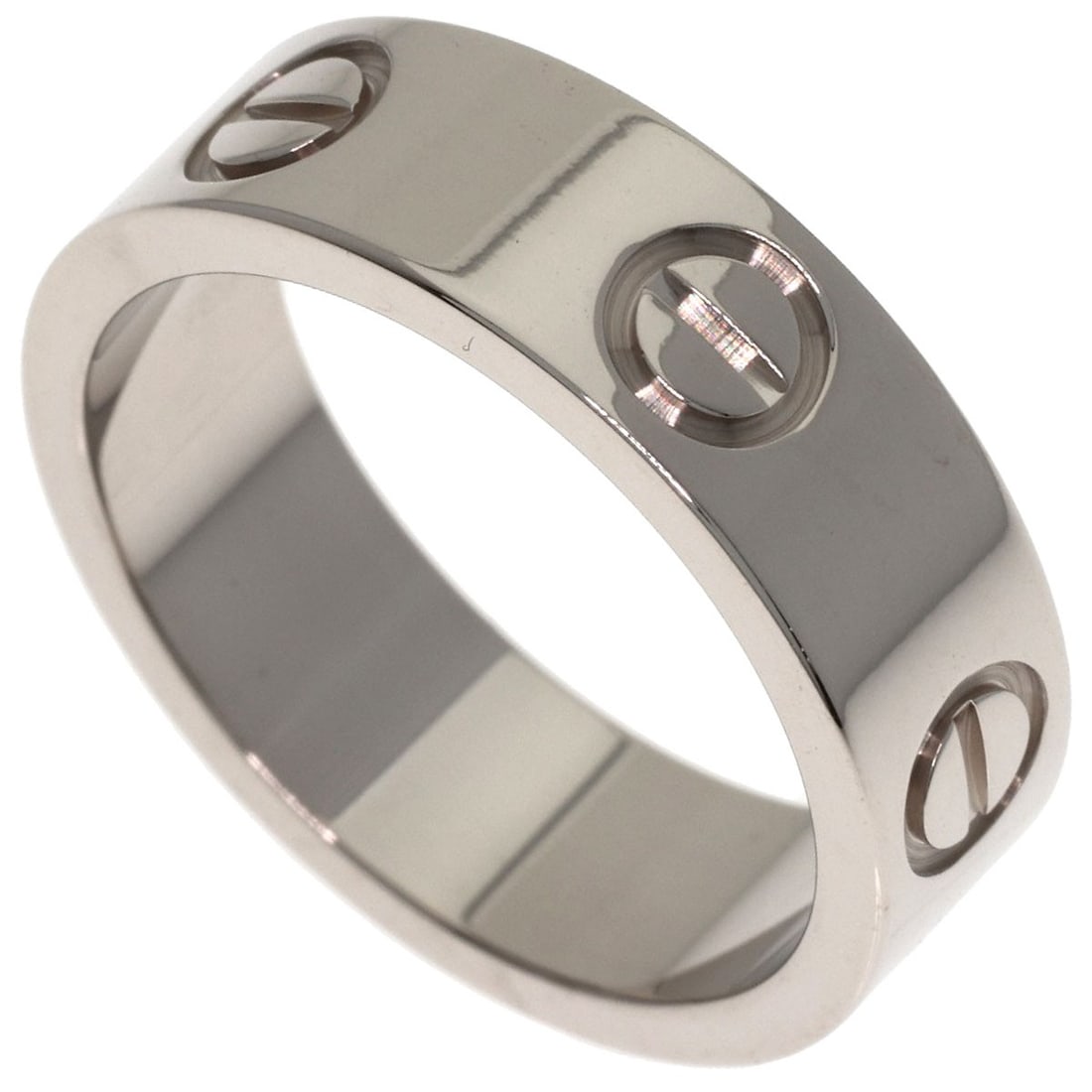 Cartier Love Ring #49 Ring K18 White Gold: Cartier Love Ring #49 Ring K18 White Gold Cartier Love Ring #49 is a striking K18 White Gold ring featuring a sleek silver metal design. This elegant piece boasts a 5(US) ring size and is made from