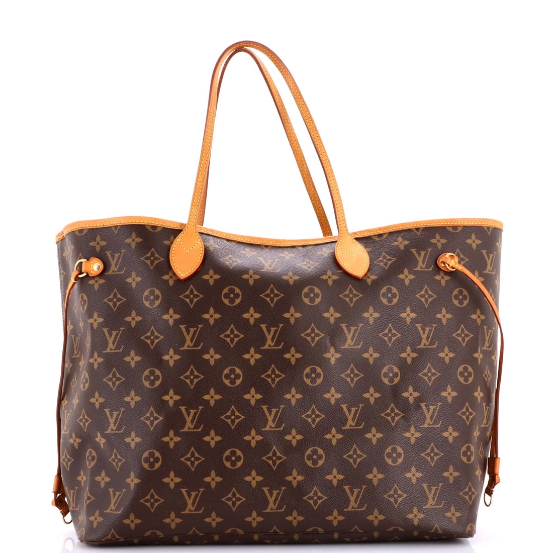 Louis Vuitton Neverfull NM Tote Monogram Canvas GM: Louis Vuitton Neverfull NM Tote Monogram Canvas GM Brown Louis Vuitton Neverfull NM Tote Monogram Canvas GM Tote with Gold Hardware, featuring a classic design and signature monogram pattern. The
