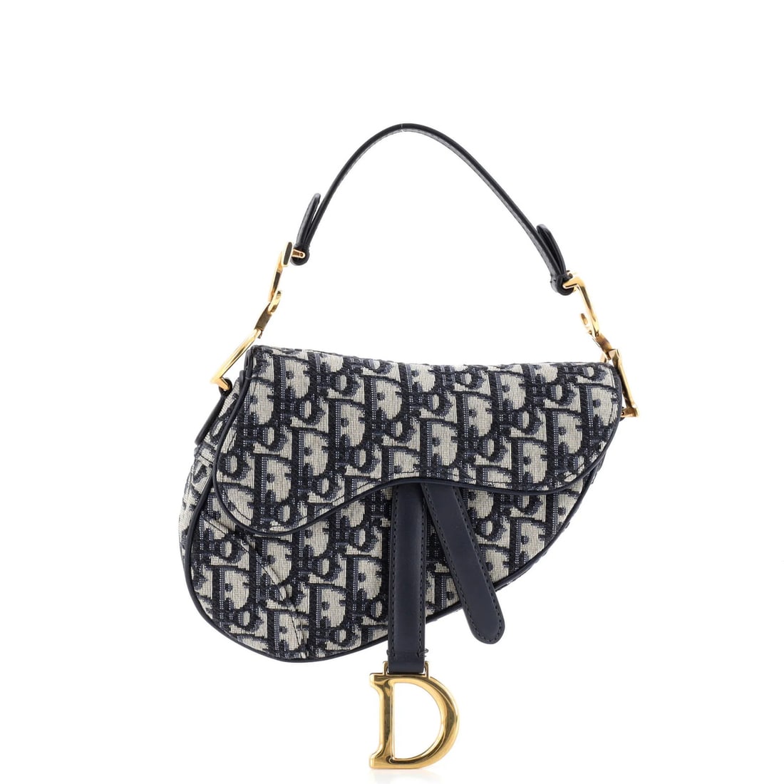 Canvas Oblique Christian Dior Saddle Mini: Canvas Oblique Christian Dior Saddle Mini Canvas Oblique Christian Dior Saddle Mini - A stylish and compact shoulder bag with a signature blue canvas exterior, featuring a classic oblique design and