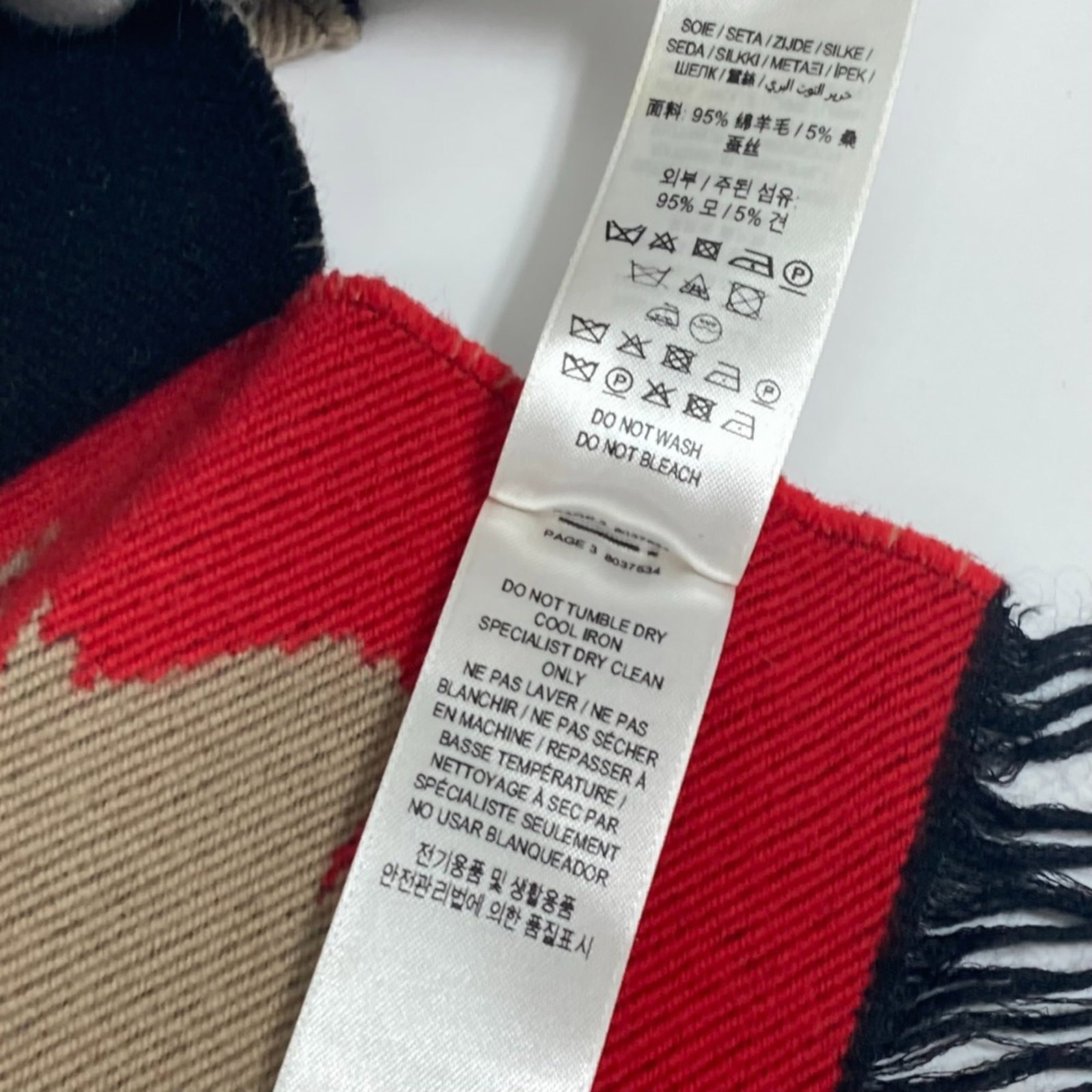 Stole Burberry Wool - 7